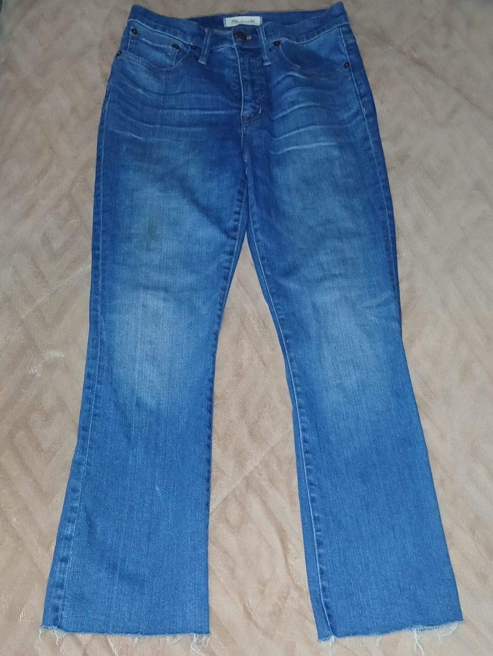 Womens Madewell Cali Demi Boot Blue Jeans Sz: 27